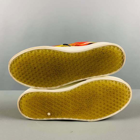 CELINE Multi-Color Fabric Stripe Slip On Sneakers - Picture 6 of 8